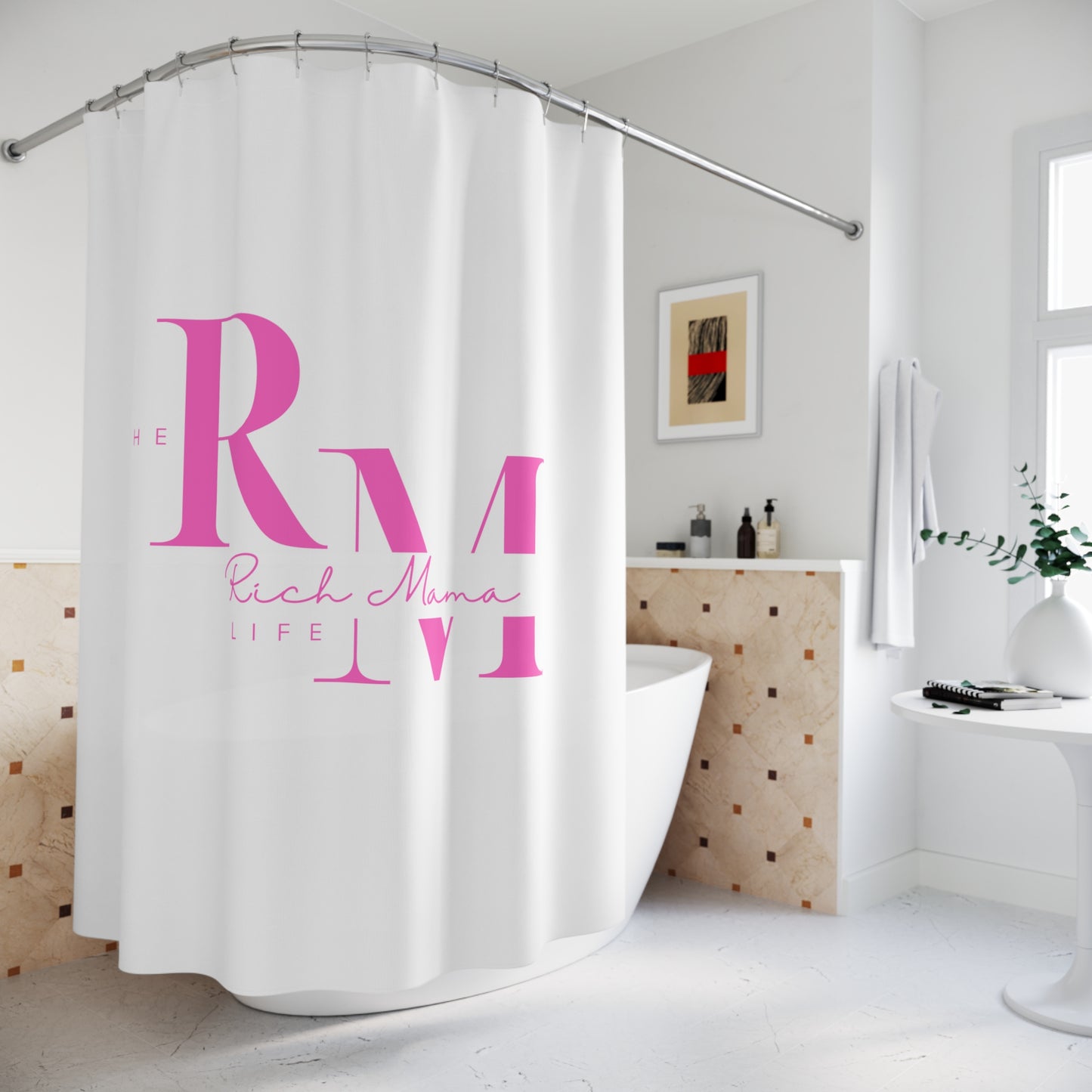 The Rich Mama Life Shower Curtain