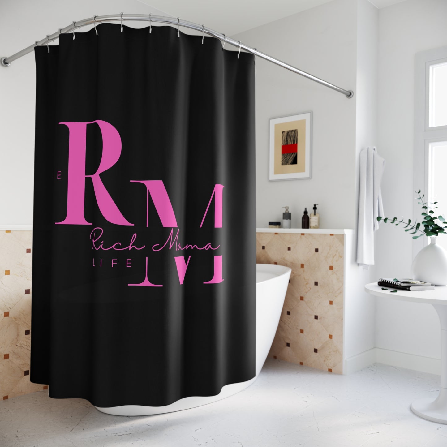 The Rich Mama Life Shower Curtain